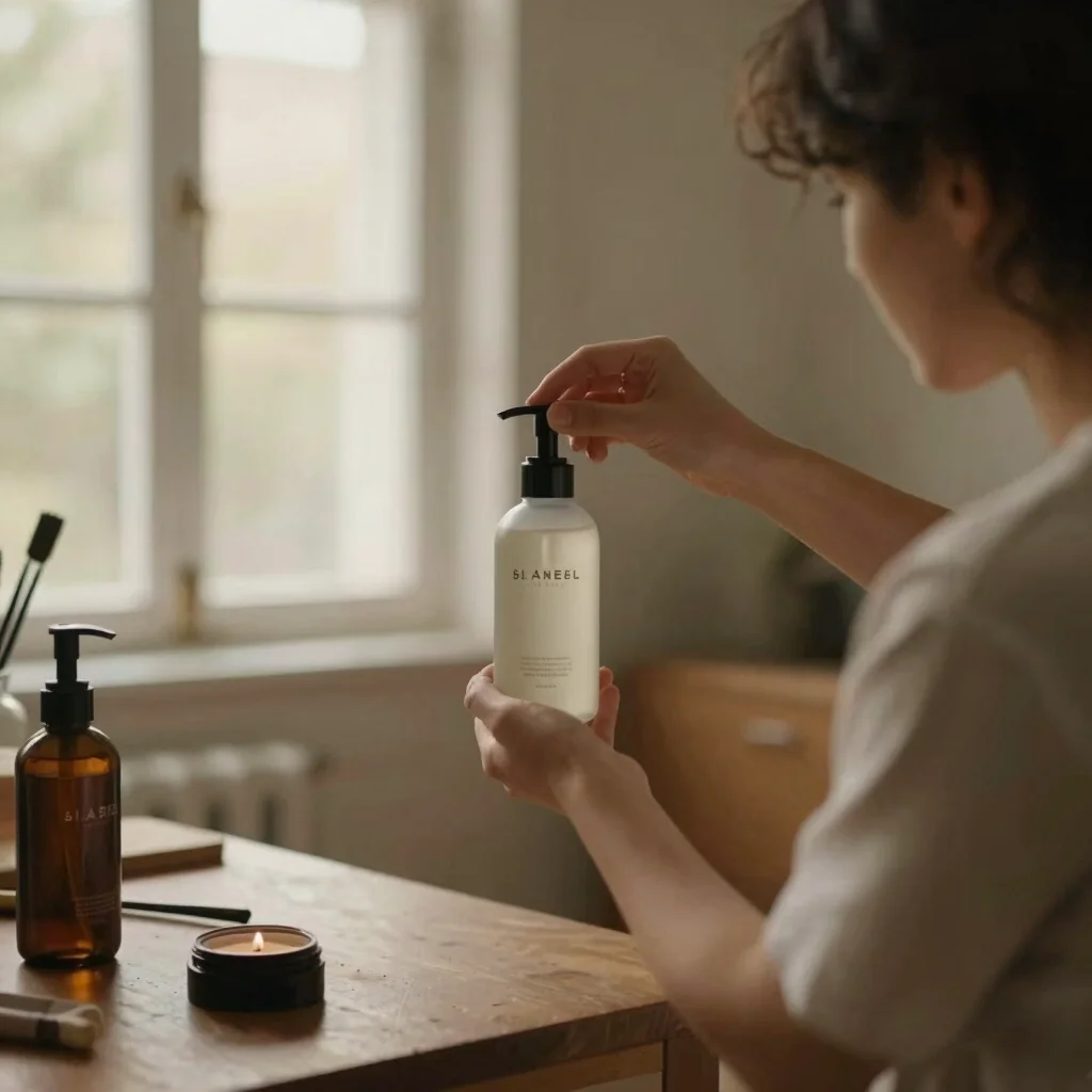 Creator styling a product-in-context lifestyle shot, warm indirect daylight, muted earthy tones, shallow depth of field,